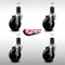 Service Caster 4'' SS Soft Rubber Wheel Swivel 1-5/8'' Expanding Stem Caster Set, 4PK SCC-SSEX20S414-SRS-158-4 - alternate 3
